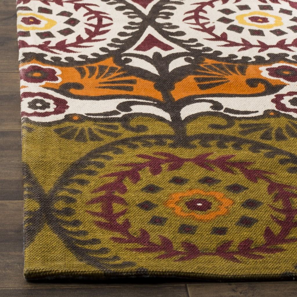 Exquisite Indian Hand - Loomed Cotton Pile Rectangle Rug for Elegant Spaces