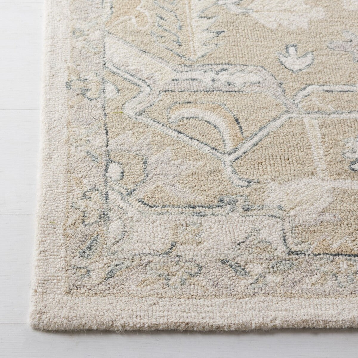 Luxurious Hand-Woven Indian Wool Rug for Timeless Decor Elegance