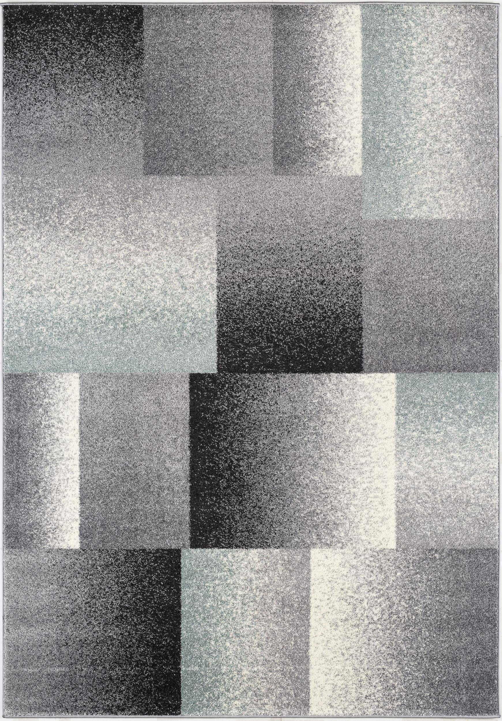 Stylish and Durable Gray Modern Geometric Area Rug for Contemporary Indoor Spaces - Stain-Resistant and Elegant
