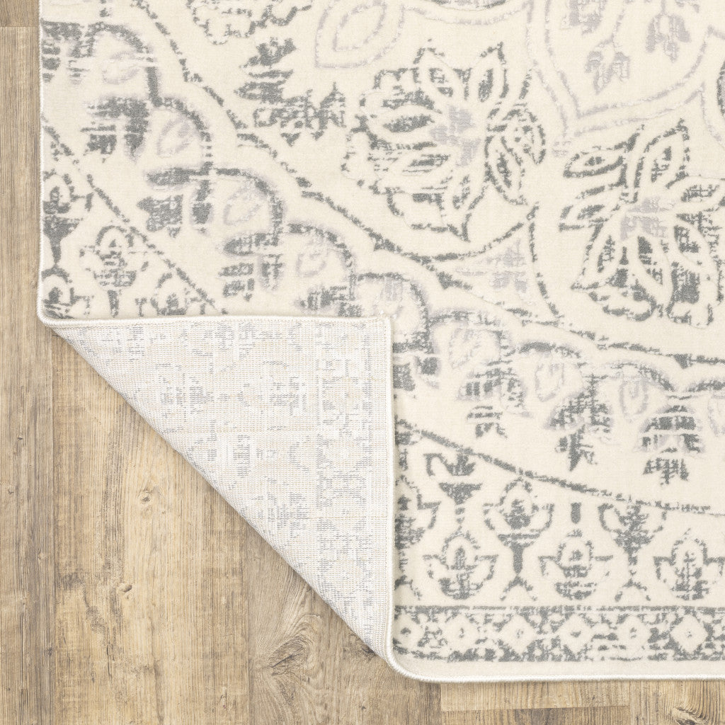 Soft Hand, Vintage-Style Oversize Medallion Area Rug for Modern & Traditional Decor