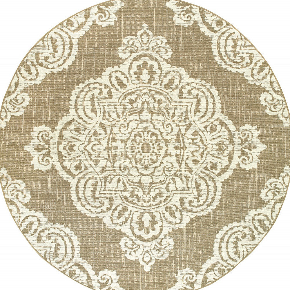 Stylish and Durable Indoor-Outdoor Area Rug with Blue Oriental Design, Stain-Resistant for Any Living Space
