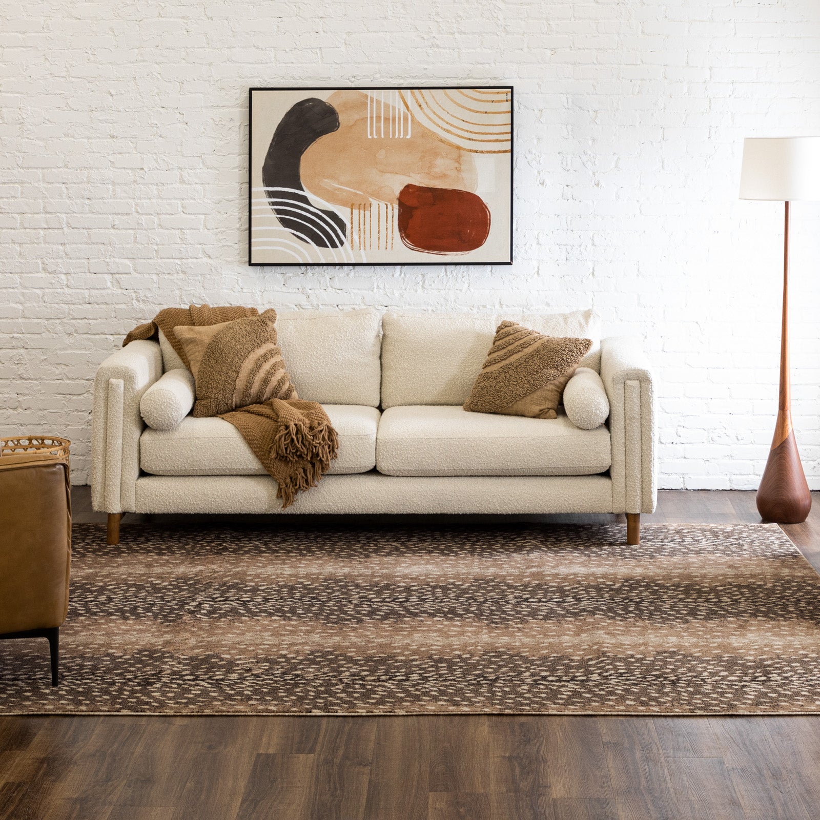 Utopia Eden Antelope Luxury Area Rug - Soft and Plush Design with Non-Slip Latex Backing Ideal for Comfortable Living Spaces