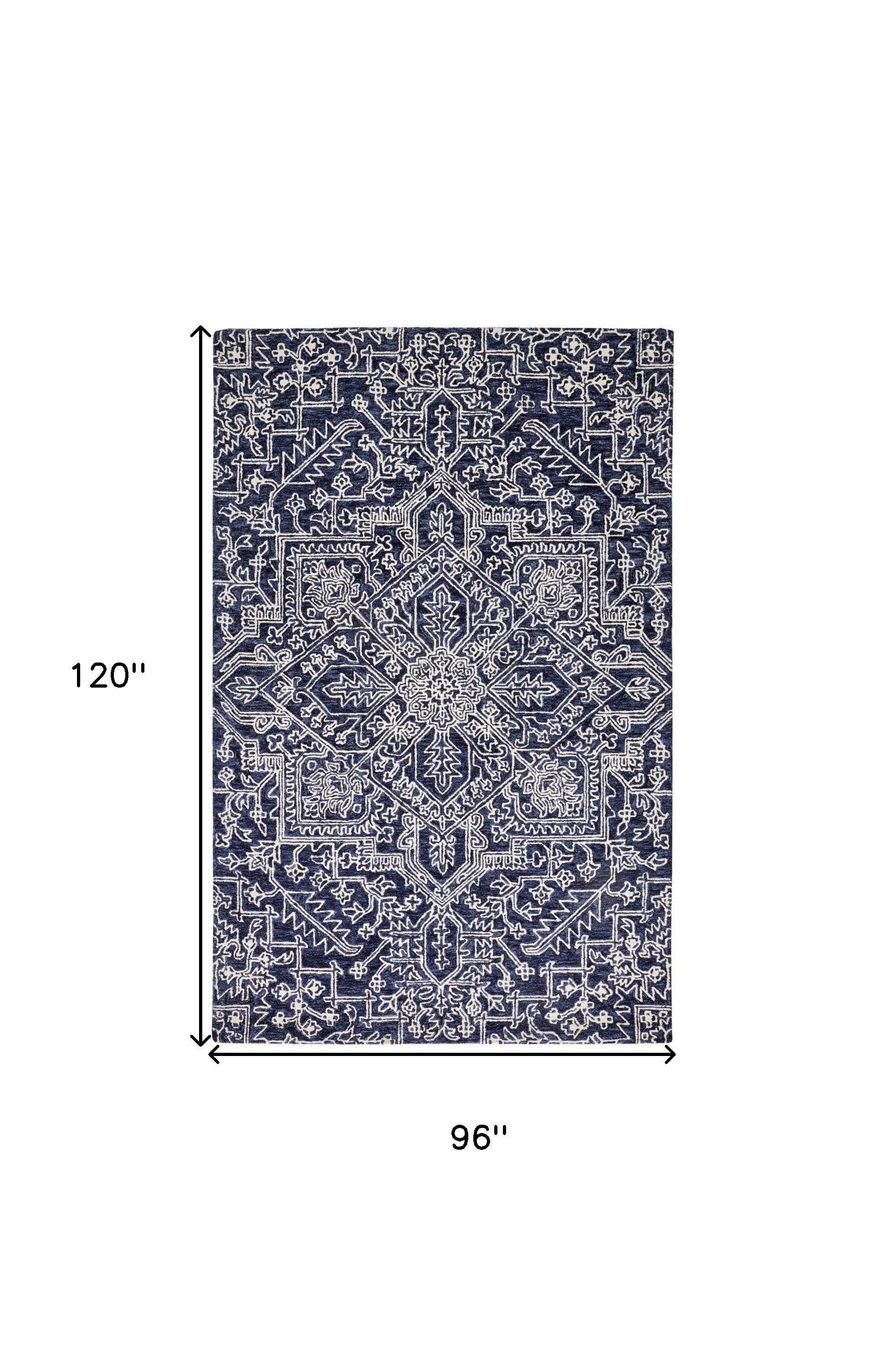 Exquisite Handmade Wool Floral Tufted Area Rug with Stain - Resistant Feature for Stylish and Comfortable Living Spaces