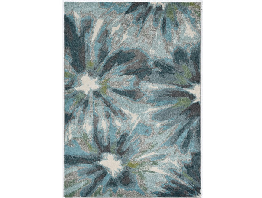 Teal Floral Area Rug - A Stylish and Cozy Addition to Enhance the Warmth of Your Living Space for a Comfortable Home Ambiance