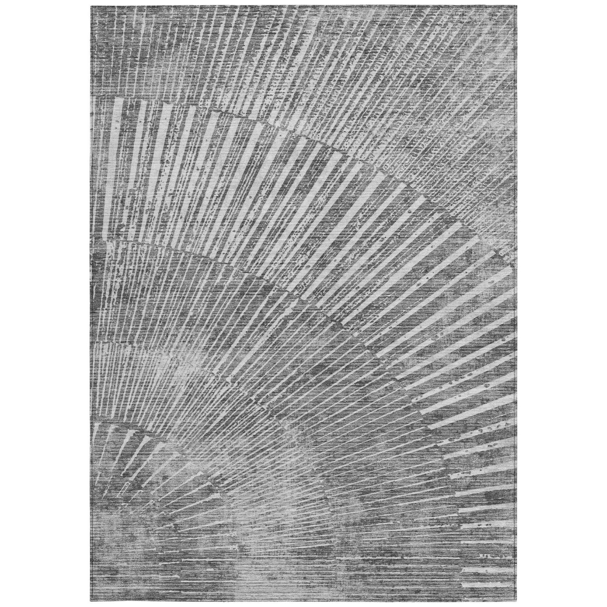 Stylish and Contemporary Abstract Washable Non-Skid and Stain-Resistant Runner Rug Ideal for Both Indoor and Outdoor Spaces