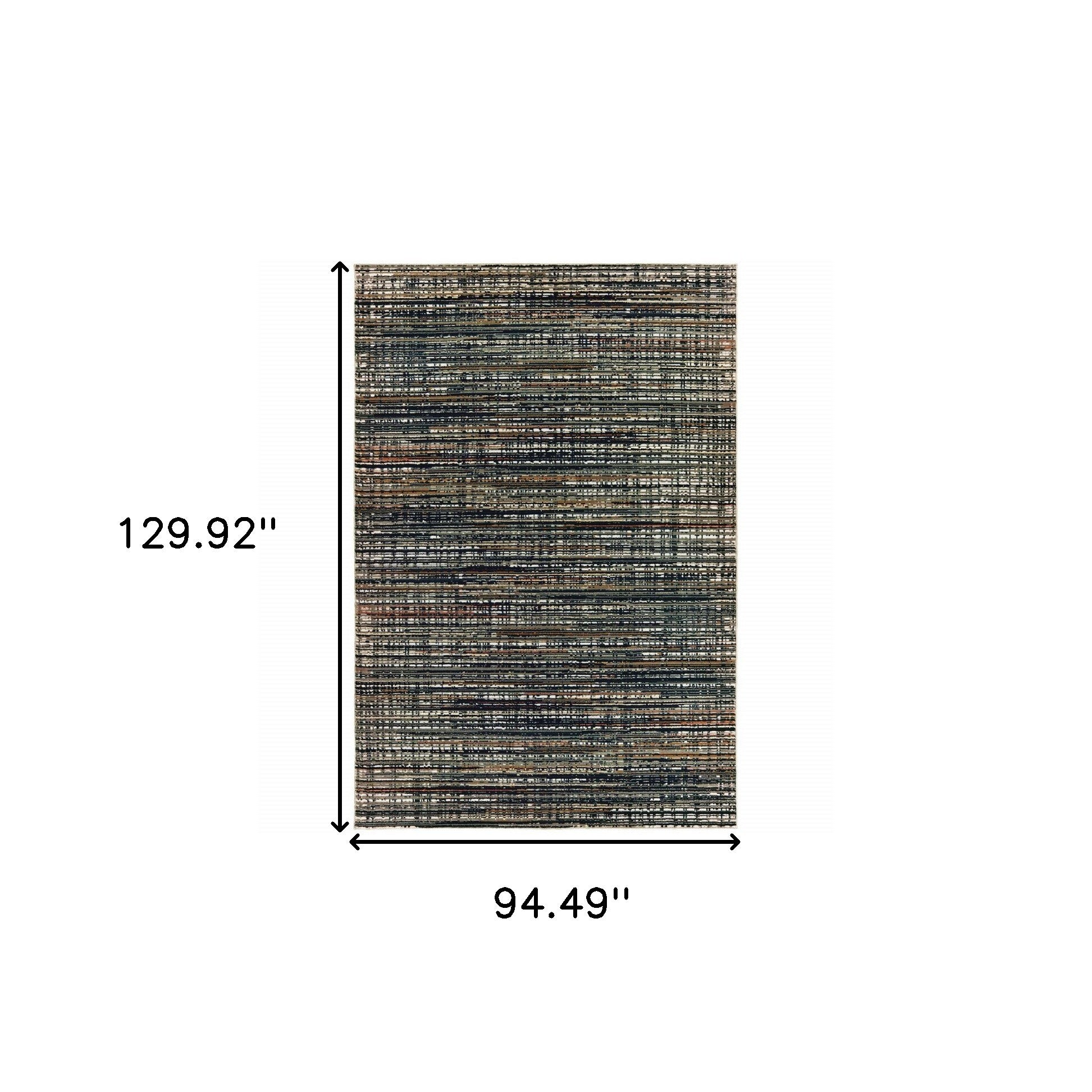 Soft-Textured Ivory Sage Abstract Lines Indoor Rug for Elegant Home Decor