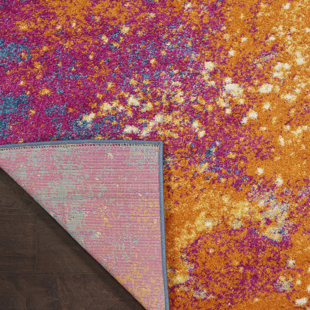 Sunset Abstract Power Loom Runner Rug - Durable & Stylish for Room Enhancement