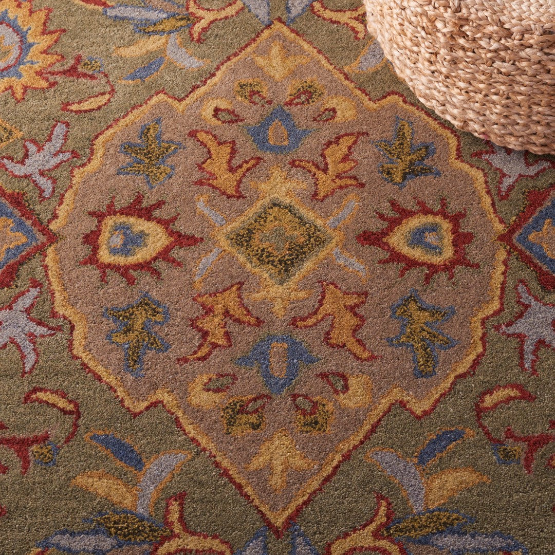 Luxurious Indian Hand-Tufted Wool Rug with 12mm Pile for Enduring Elegance