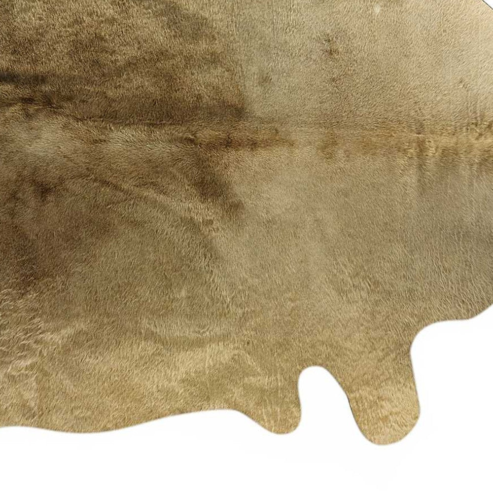 Exquisite Handmade Gold Cowhide Area Rug for Elegant Home Decor
