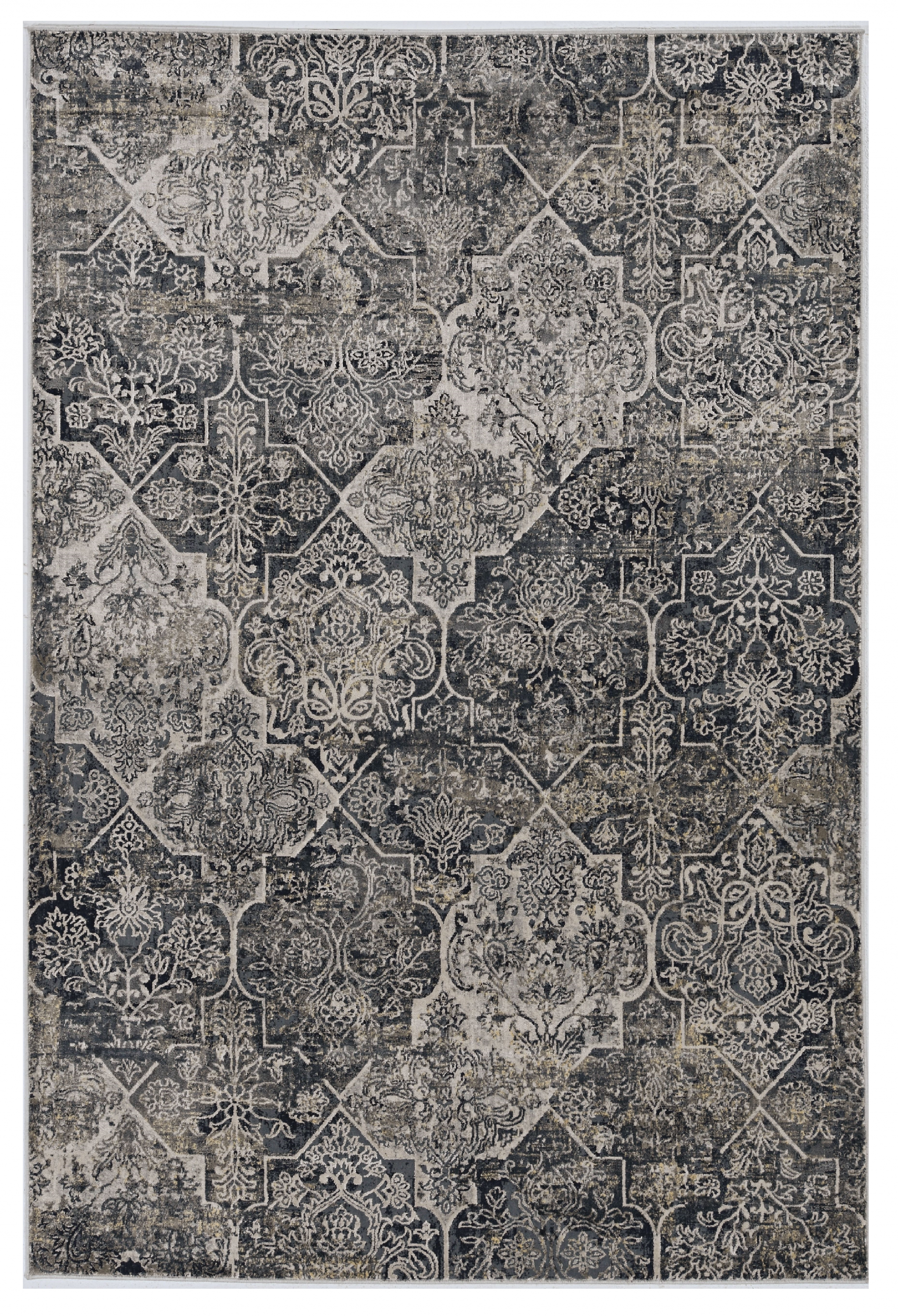 Stylish Gray Quatrefoil Area Rug for Elegant and Warm Room Decor