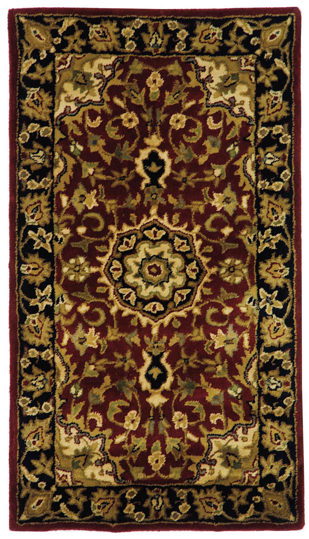 Elegant Hand - Tufted Indian Wool Pile Oval Rug for Timeless Home Decor