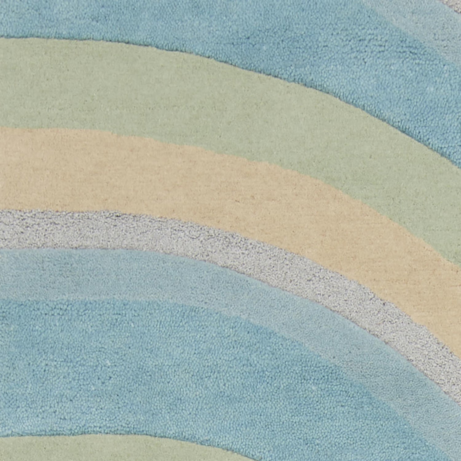 Exquisite Handmade Wool Area Rug for Cozy Living Spaces - Presenting Modern Elegance in Ocean Blue and Tan Shades