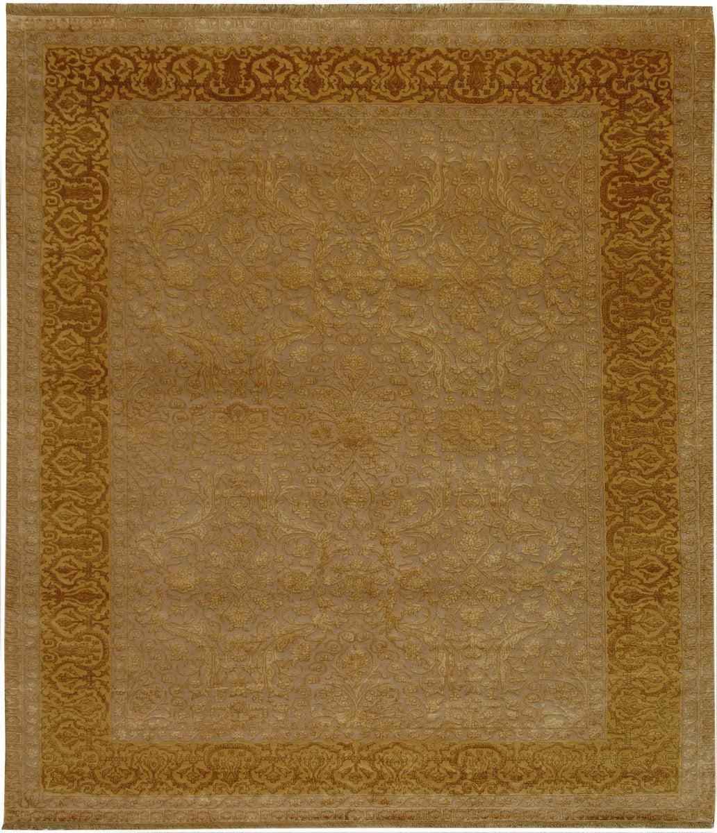 Luxurious Hand - Knotted Silk and Wool Jewel Rug for Elegant Home Comfort