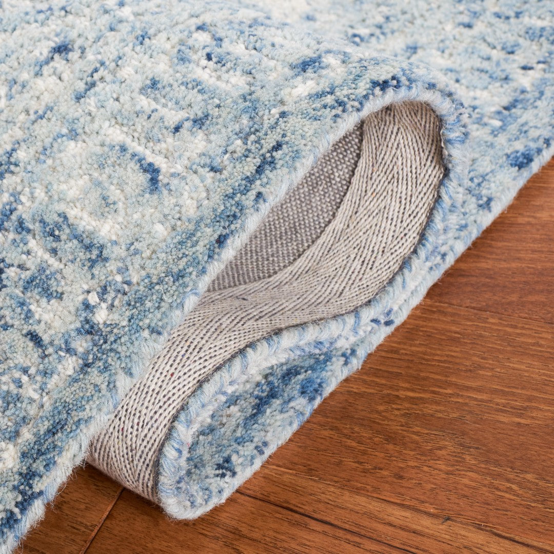 Exquisite Indian Hand-Tufted Wool and Cotton Rug with Latex Backing