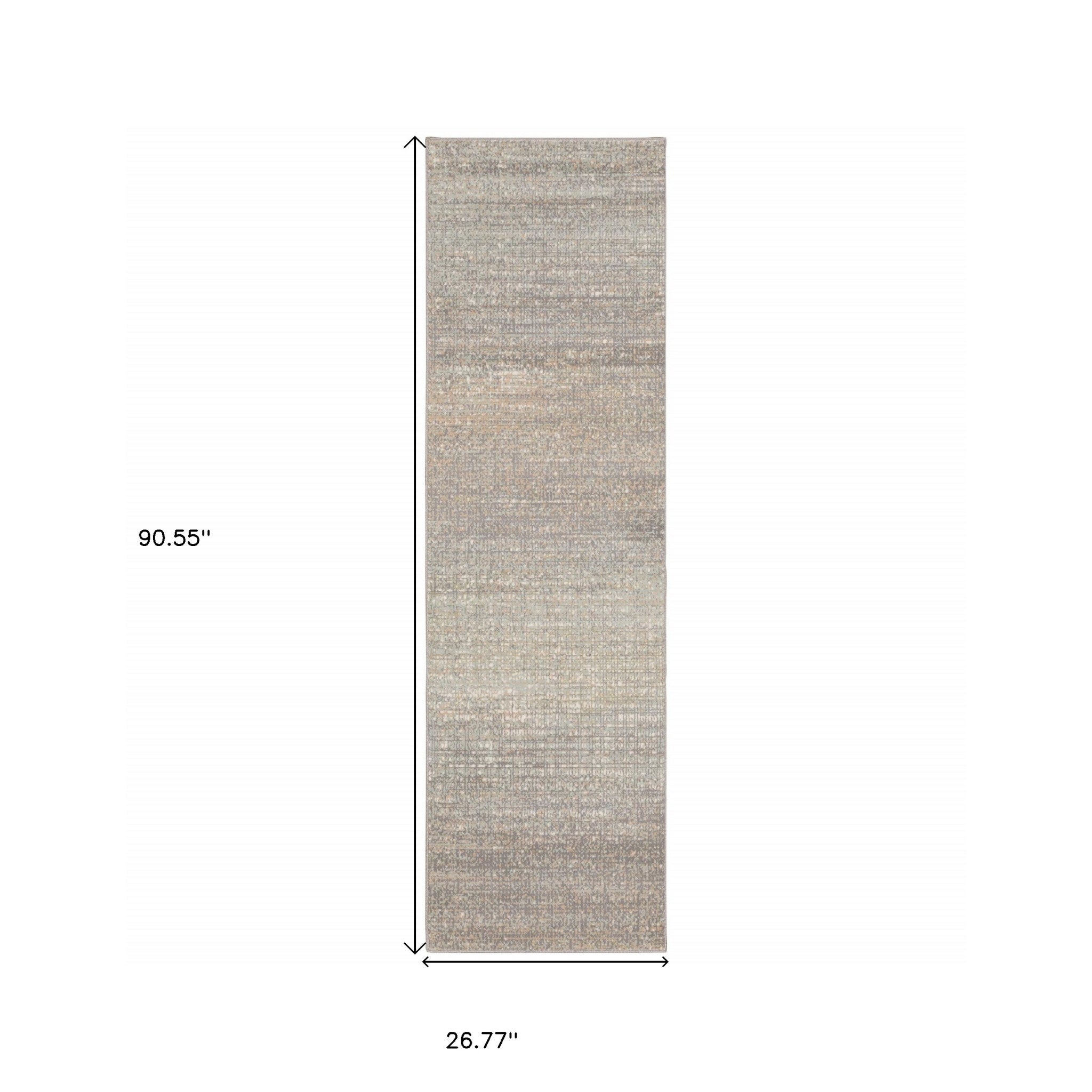 Soft High-Low Pile Gray Green Abstract Confetti Area Rug - Casual & Transitional Design