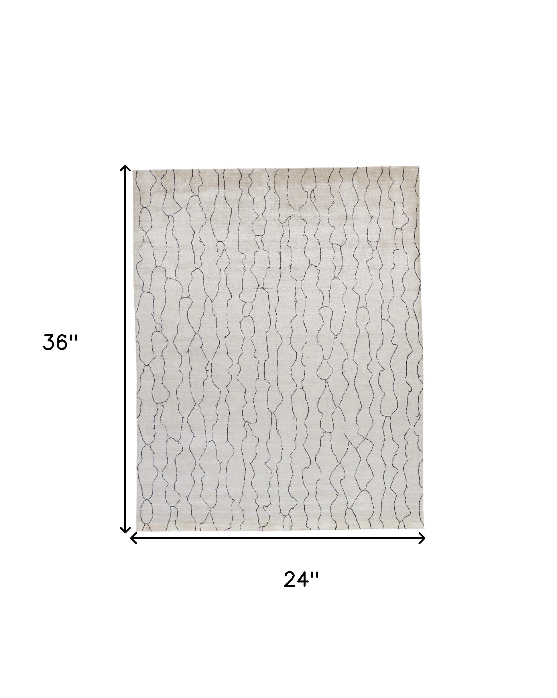 Exquisite Hand-Woven Gray and Ivory Abstract Area Rug for Stylish Home Decor
