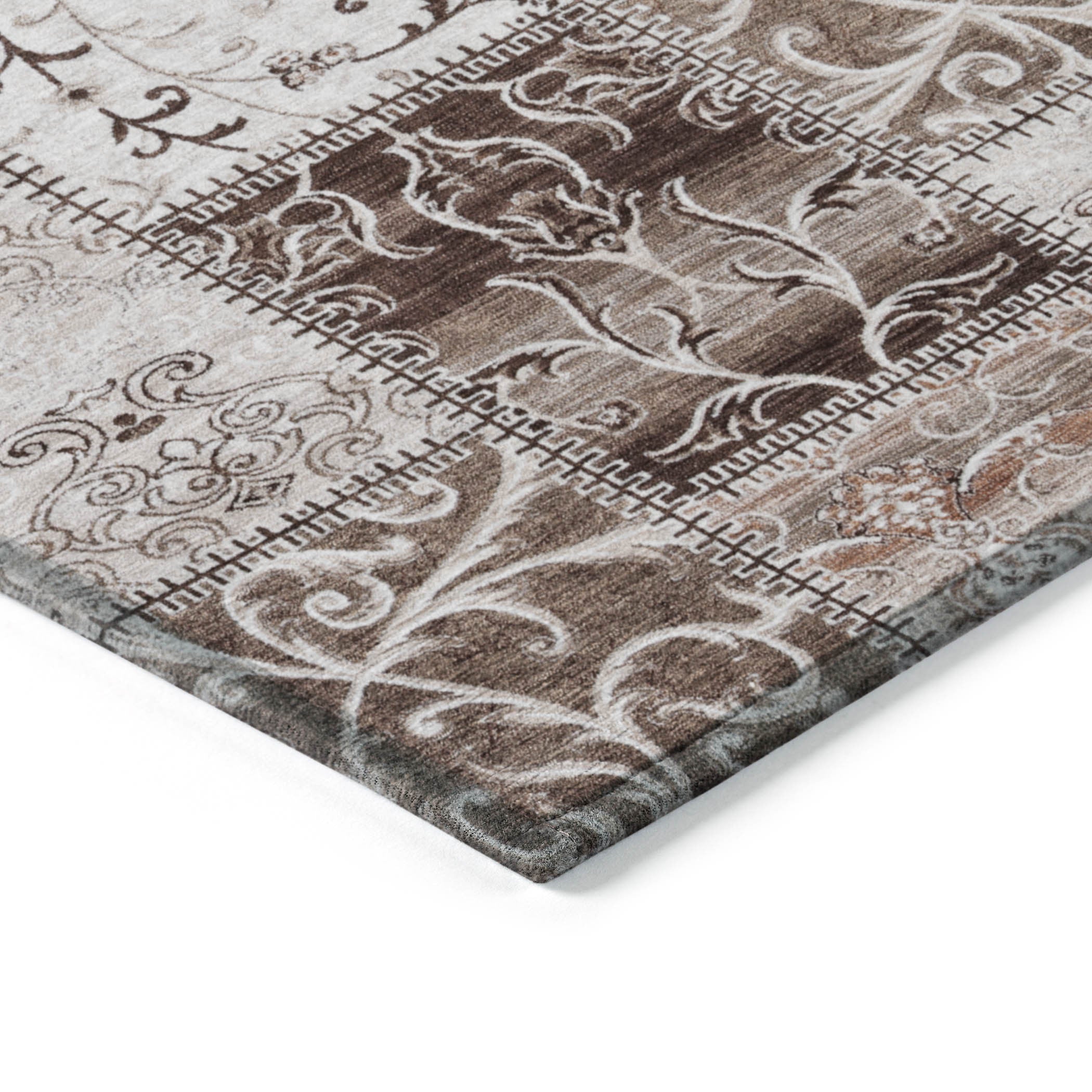 Stylish and Washable Outdoor and Indoor Runner Rug with Patchwork Design for Versatile Use