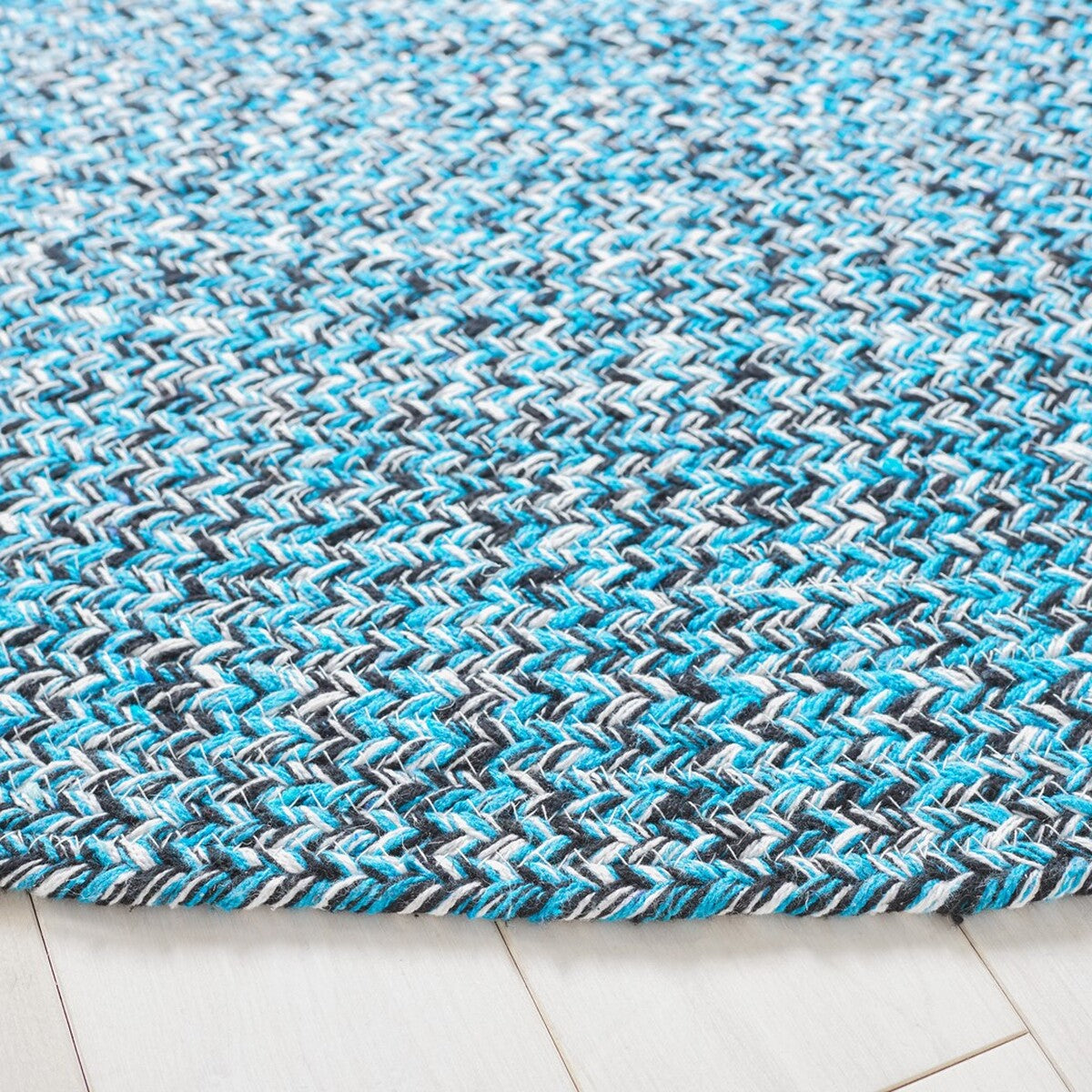 Stylish and Durable Braided 100% Cotton Flatweave Floor Rug Ideal for Any Home Decor Setting