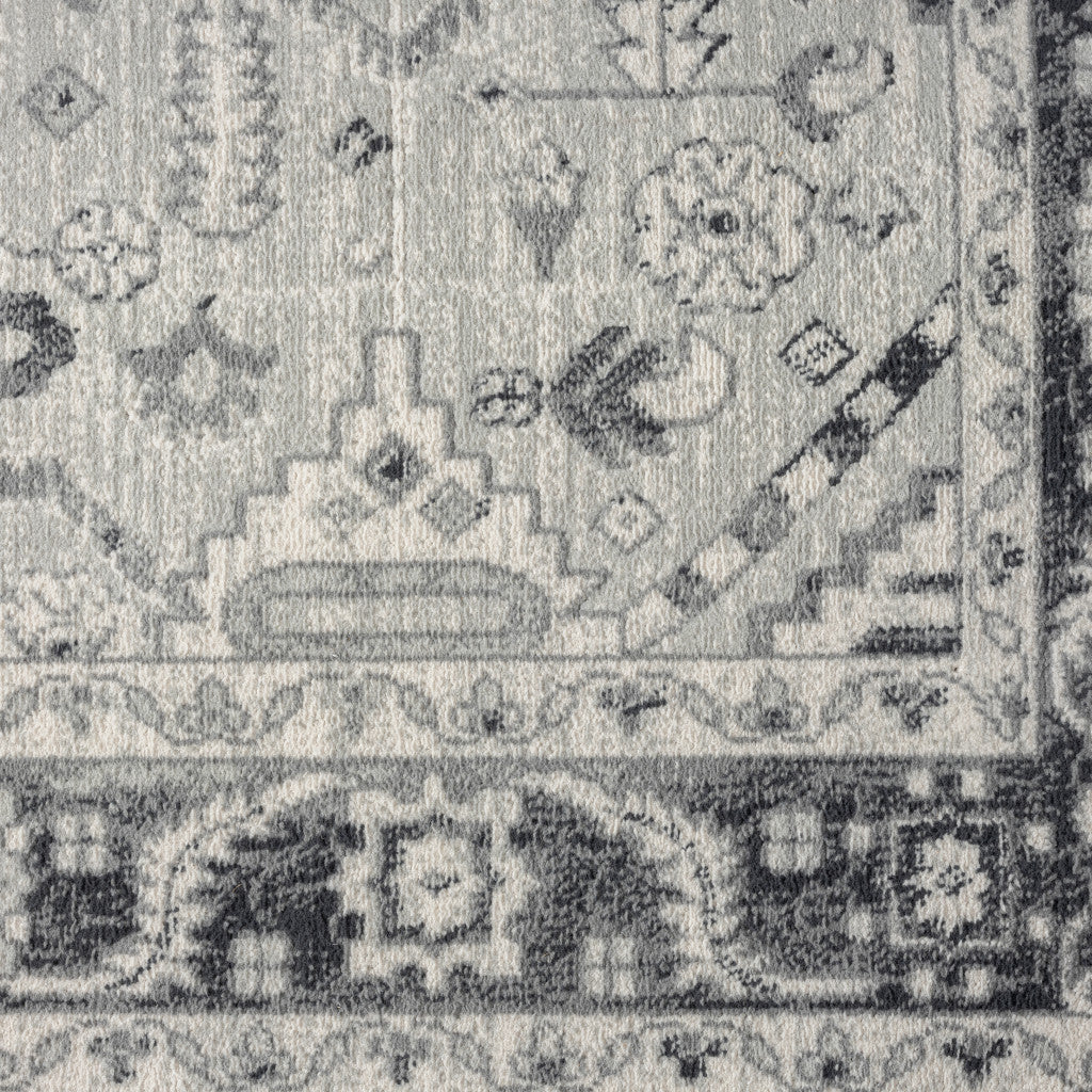 Stylish Gray Medallion Rectangular Area Rug for Elegant Living Spaces