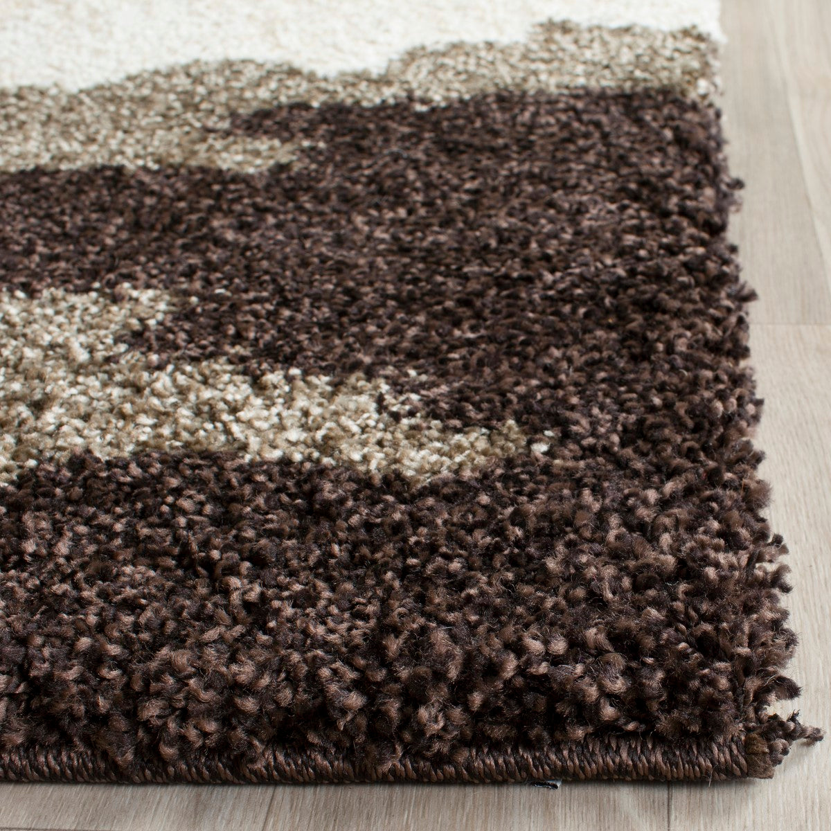 Safavieh Power Loomed Shag Rug with Natural Motifs in Earthy Tones for Stylish Home Decor
