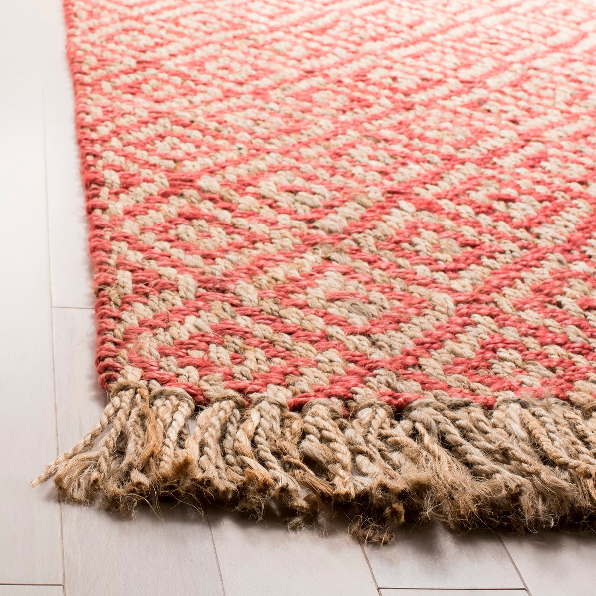 Soft and Eco-Friendly Natural Hand-Woven Jute Rug for Coastal Home and Beach House Decor