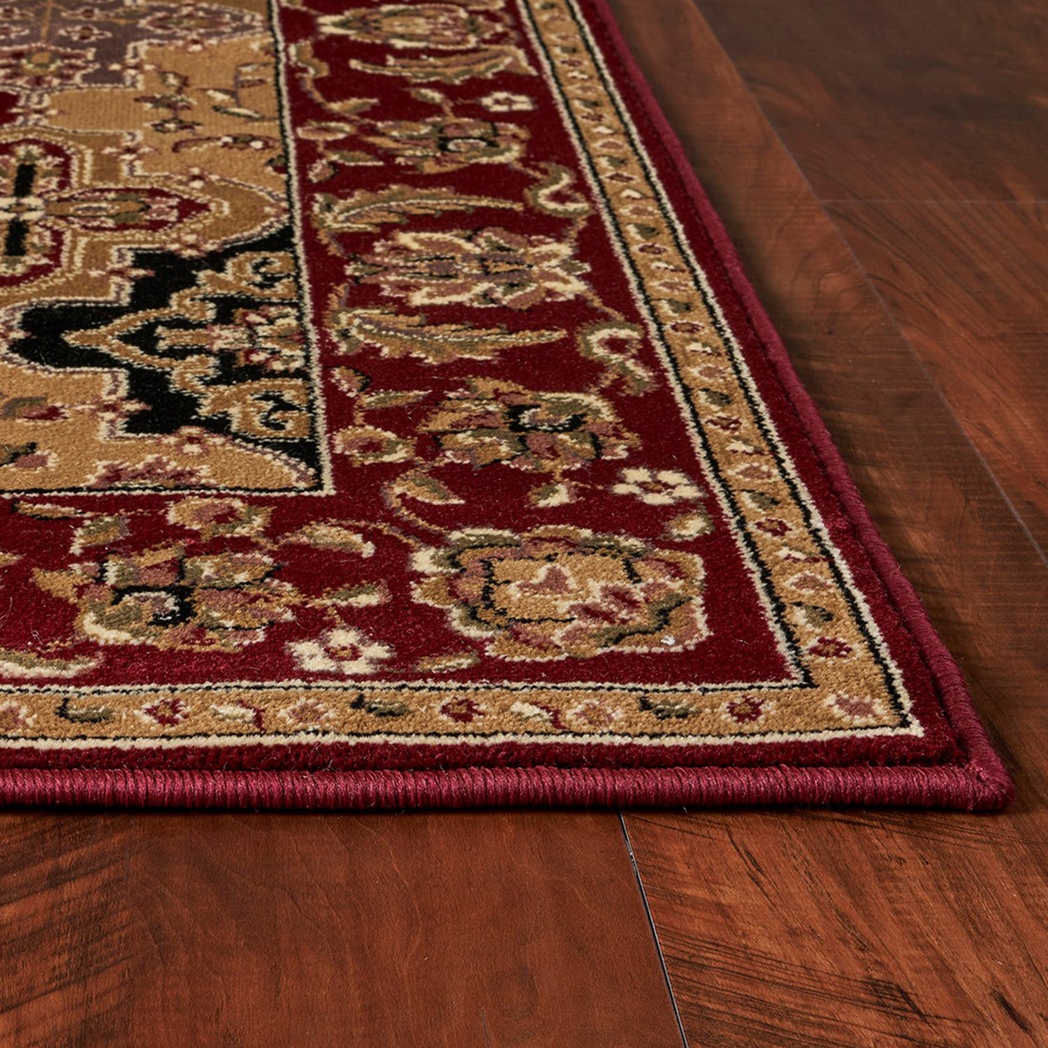 Elegant Machine - Woven Red Area Rug for Cozy and Durable Living Spaces