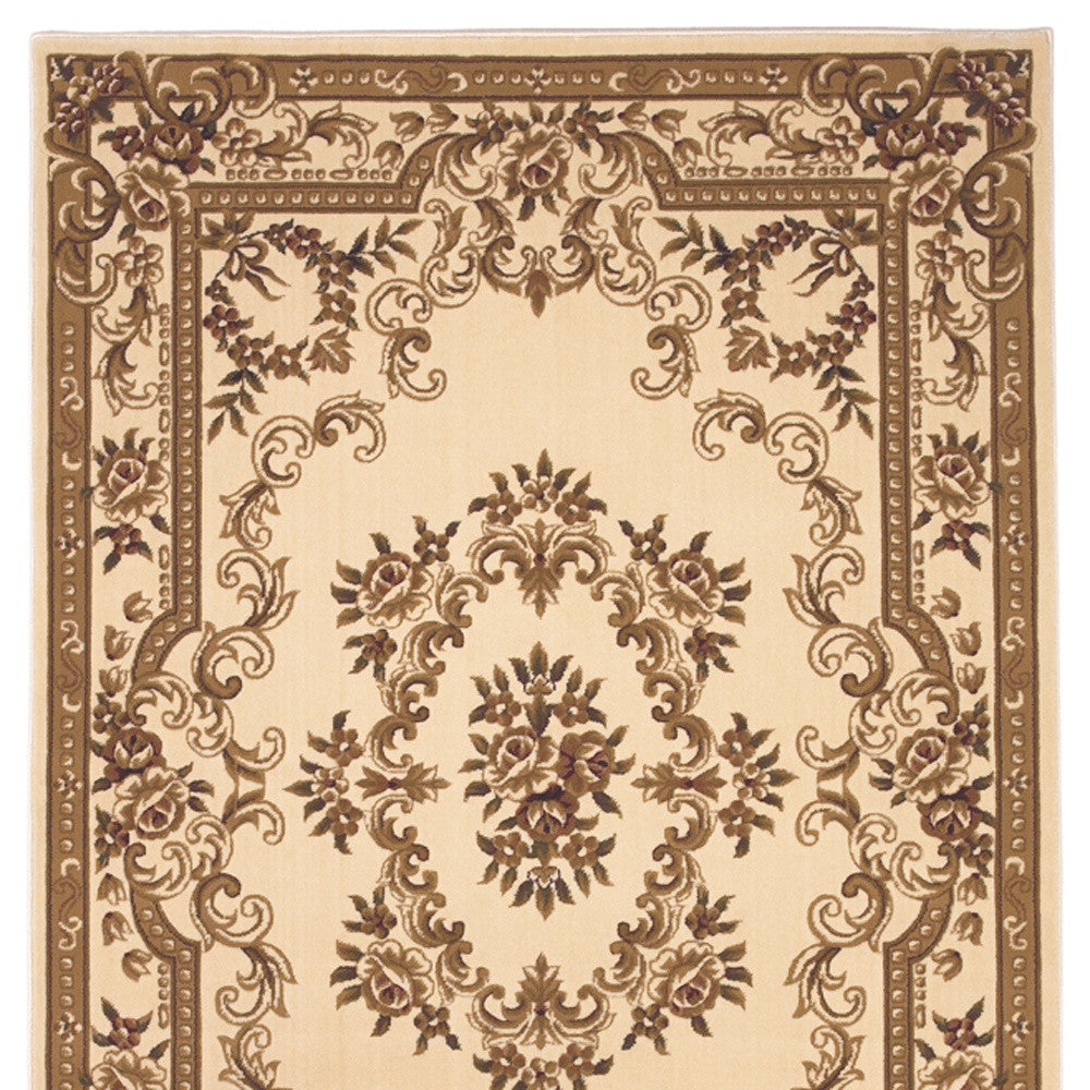 Ivory Hand - Carved Aubusson Area Rug: Luxury Modern Decor for Your Home