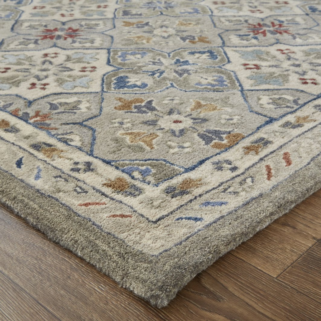 Rylan Hand-Tufted Wool Floral Rug: Vivid Colors, Elegant Transitional Style
