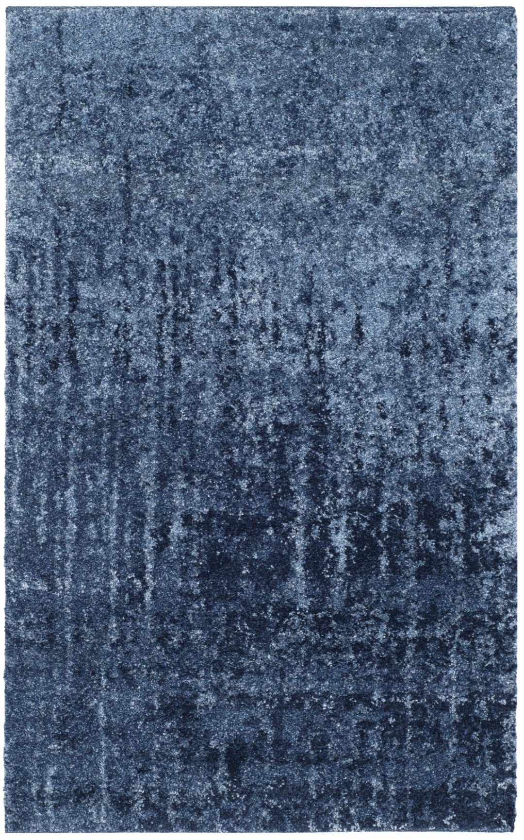 Safavieh Retro Power Loomed Floor Rug - Exquisite Mid-Century Modern Design Crafted in Deep Blue with Durable Synthetic Yarn for Plush Comfort