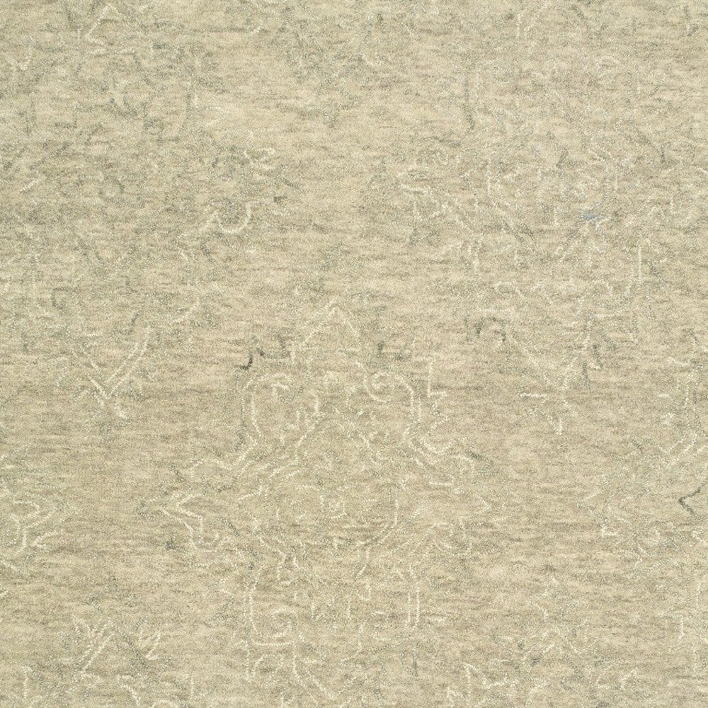 Exquisite Light Green Floral Paradise Area Rug - Premium Wool Design Ideal for Living Rooms and Office Spaces