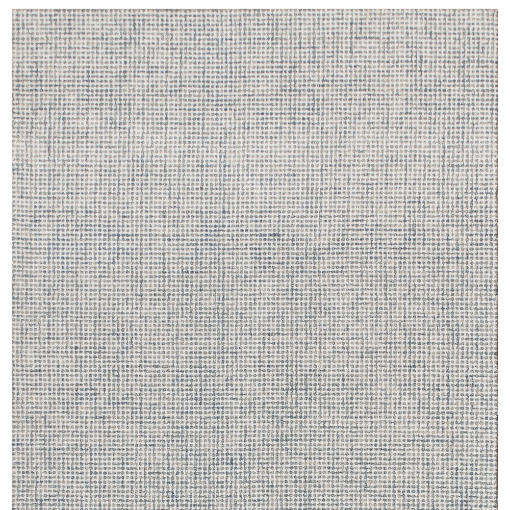 Handmade Blue and Ivory Wool Area Rug - Cozy, Stylish for Neutral Home Decor