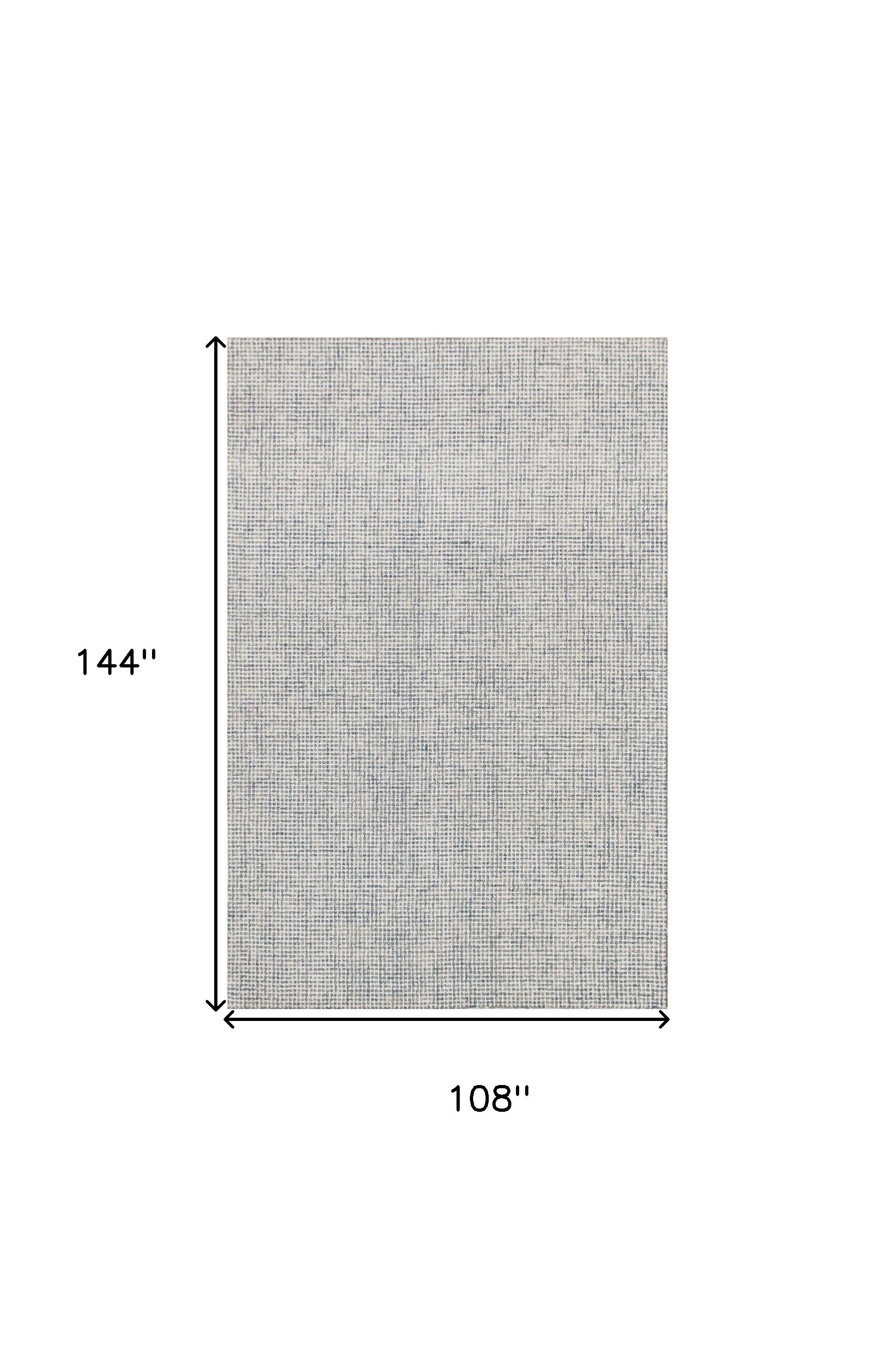 Handmade Blue and Ivory Wool Area Rug - Cozy, Stylish for Neutral Home Decor