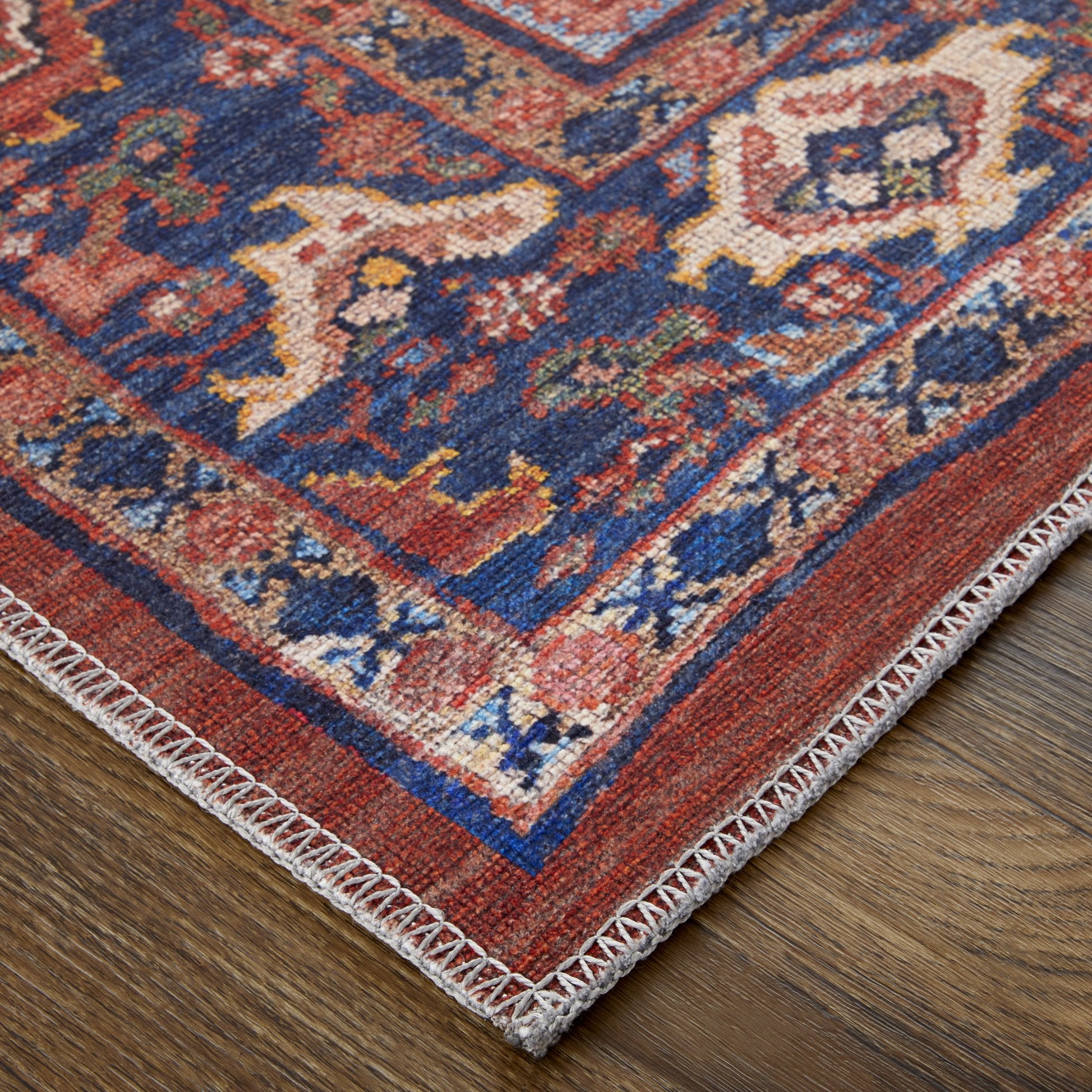 RLN39HMF Rawlins Polyester Medallion Rug: Vintage Charm, Intricate Patterns & Warm Colors