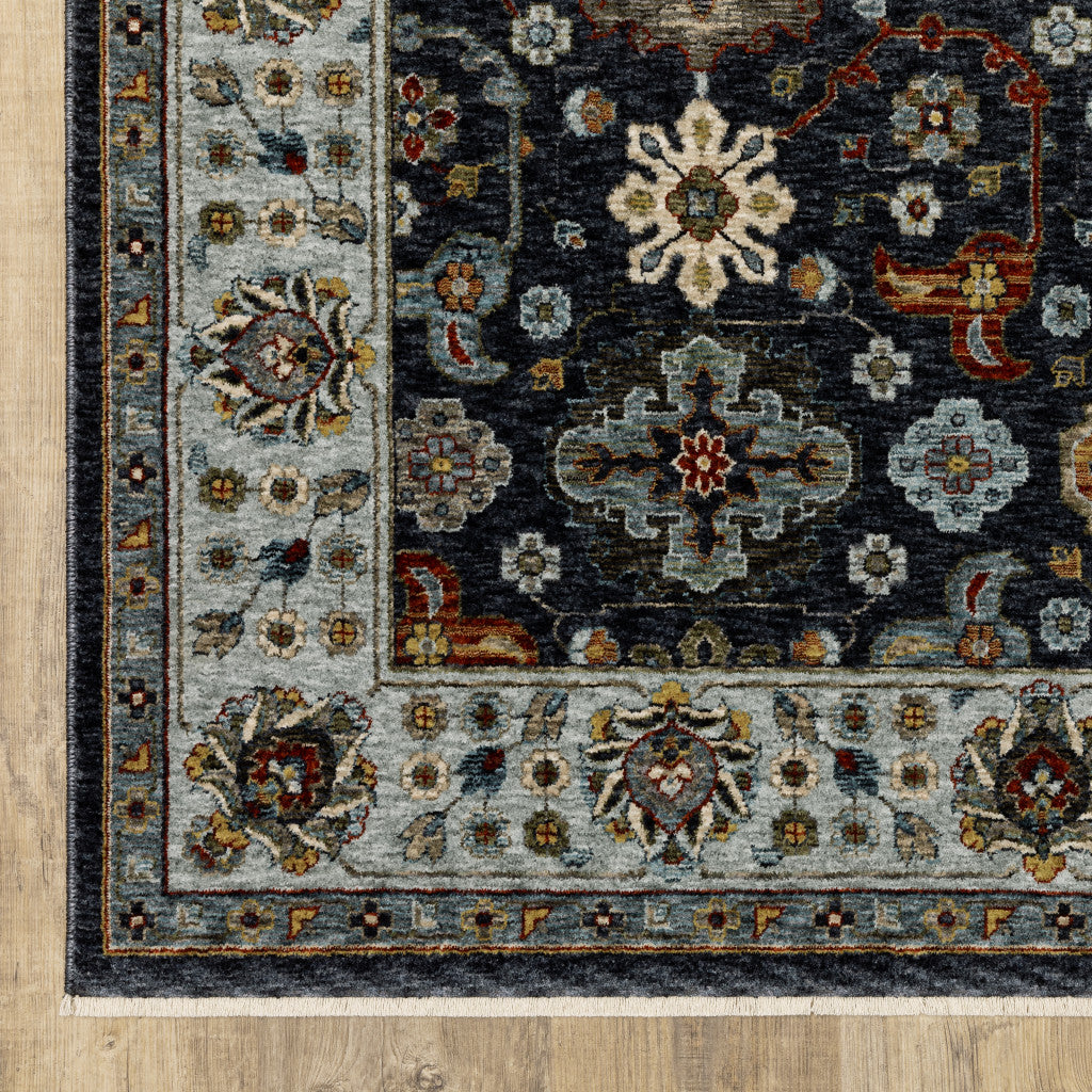 Vibrantly Colored Stain-Resistant Oriental Style Runner Rug with Fringes to Beautify Your Living Space