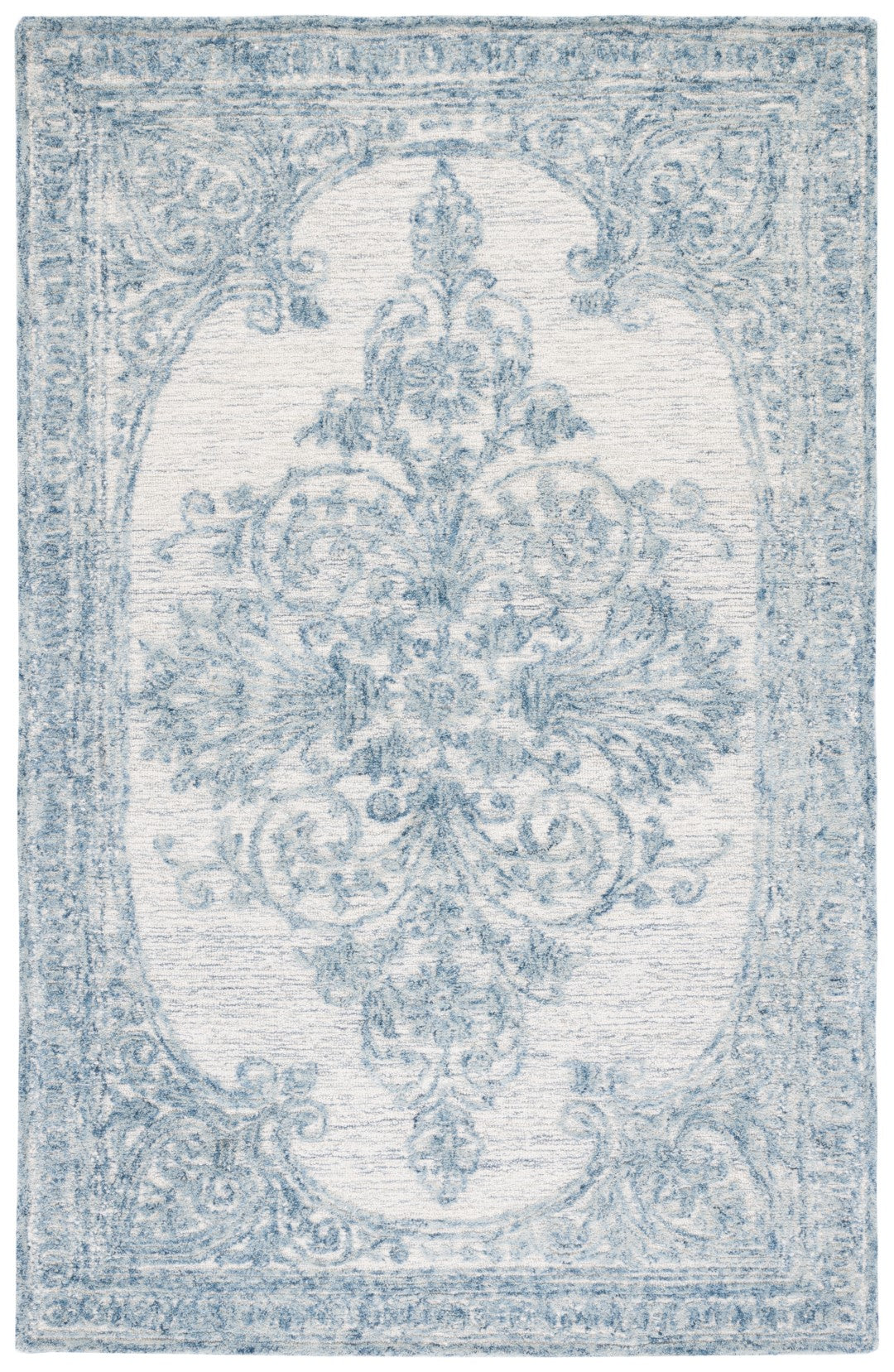 Exquisite Indian Hand-Tufted Wool and Cotton Rug with Latex Backing