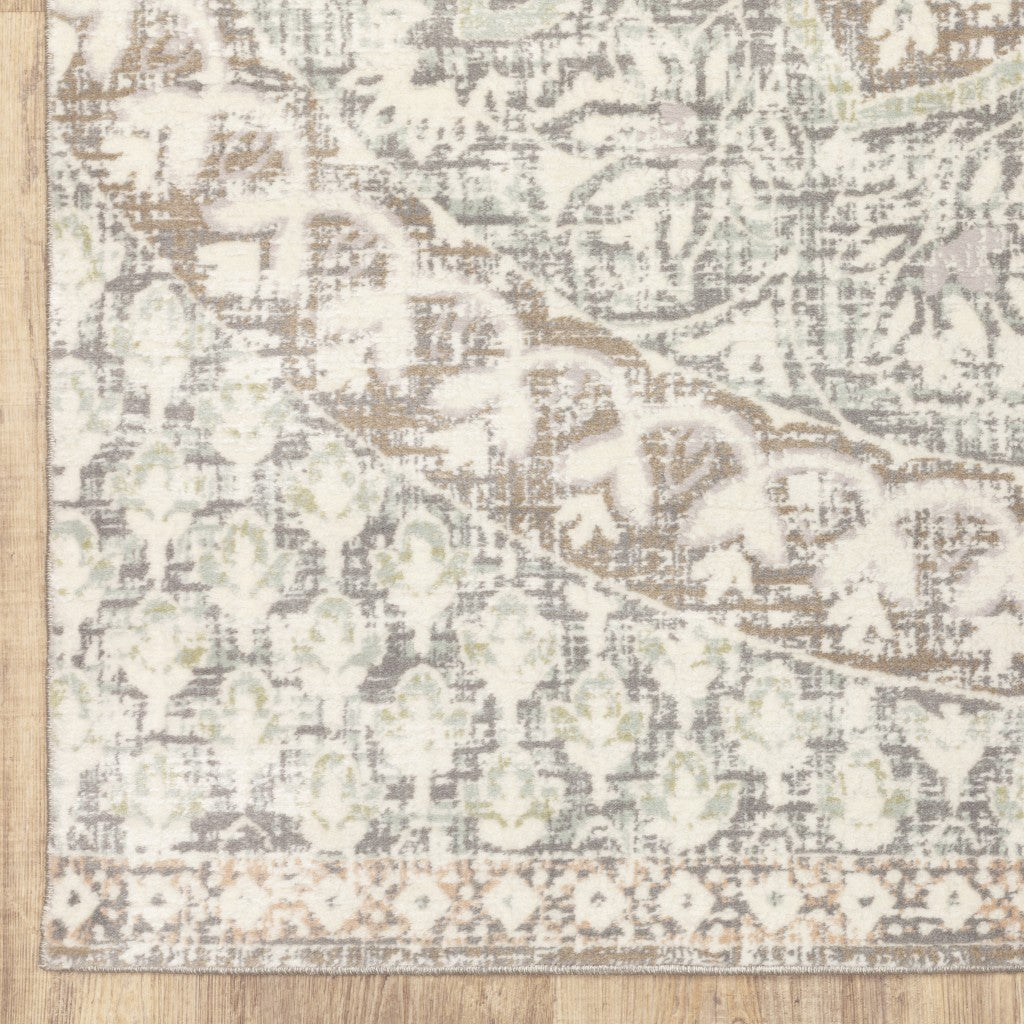 Soft Hand, Vintage-Style Oversize Medallion Area Rug for Modern & Traditional Decor