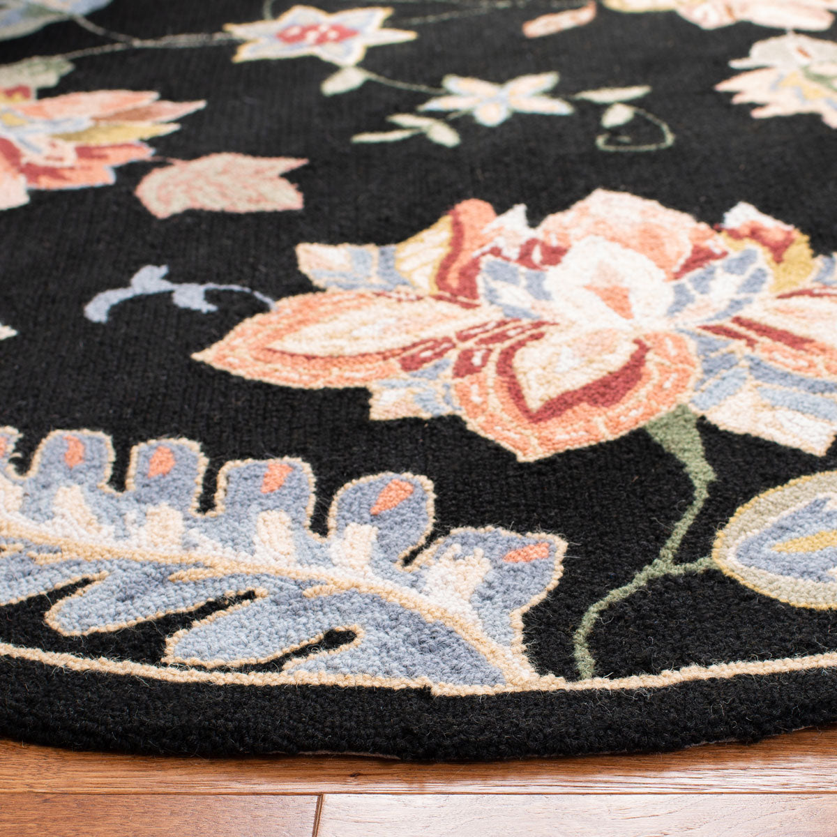 Exquisite Indian Hand-Hooked Wool Rug HK306 for Timeless Home Comfort