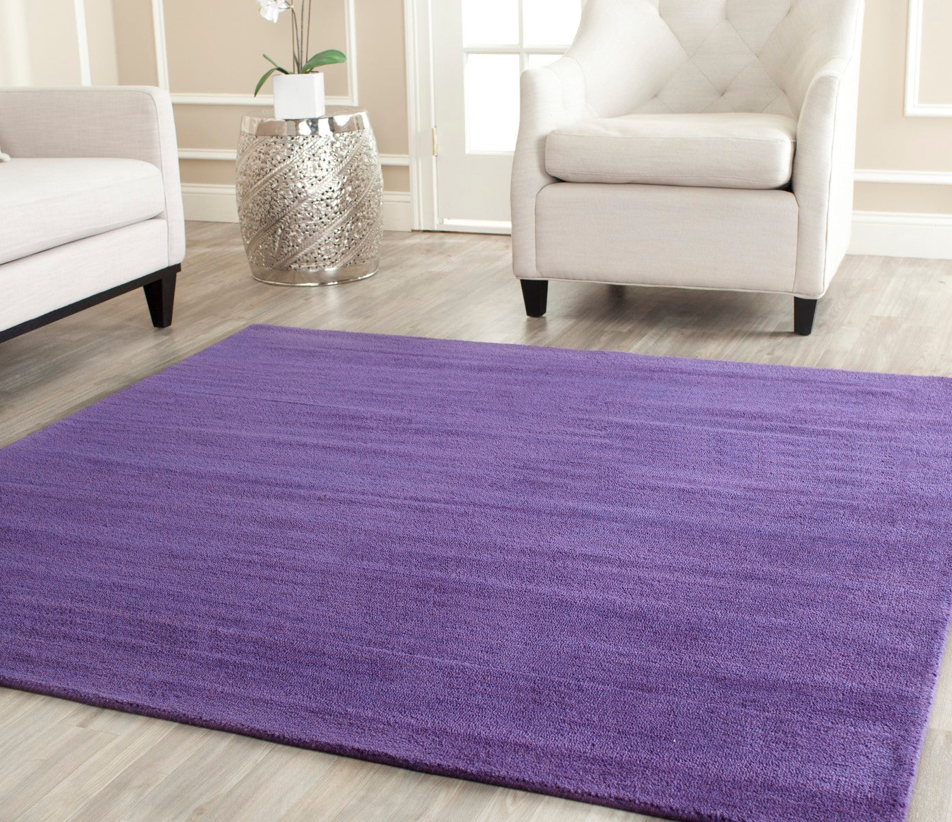 Exquisite Himalaya Hand - crafted Wool Tufted Area Rug with Luxurious Texture for Contemporary and Transitional Home Interior Decor