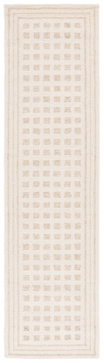 Ebony 604 High - end Hand - crafted Checkered Area Rug Made from a Stylish Blend of Wool, Jute and Cotton for Elegant Interior Spaces