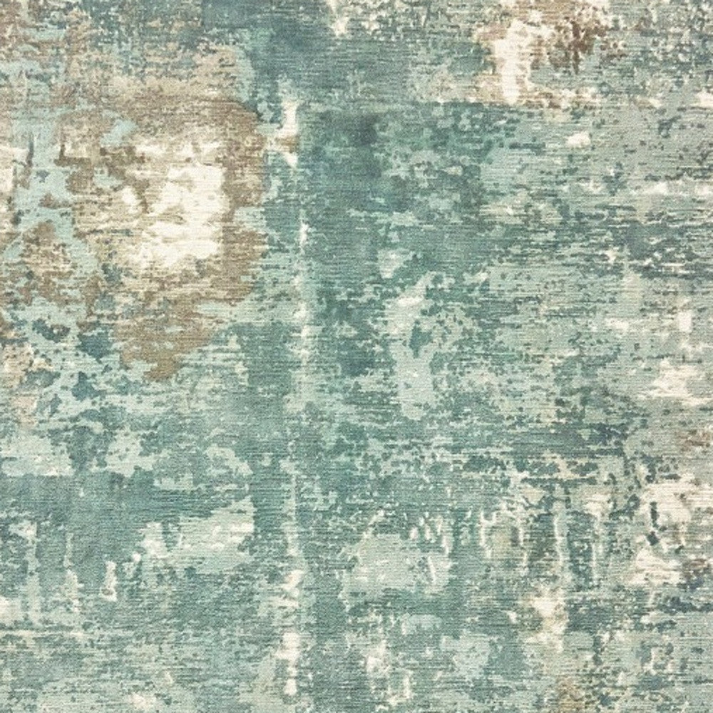 Stylish Handmade Blue and Gray Abstract Indoor Runner Rug - Soft and Calming Decor