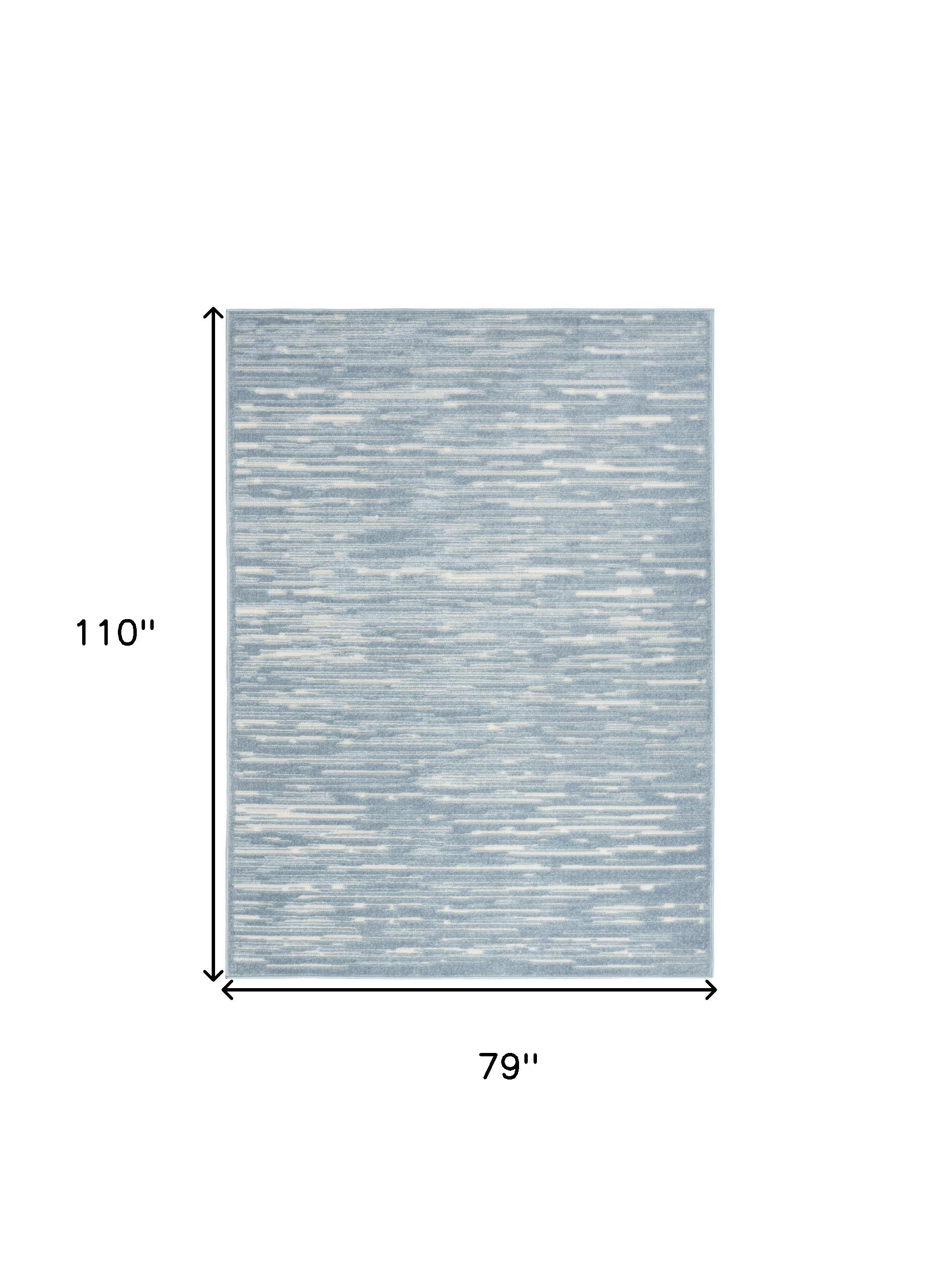 Stylish and Warm 7-Foot by 9-Foot Blue Geometric Polypropylene Area Rug for Any Room Decor