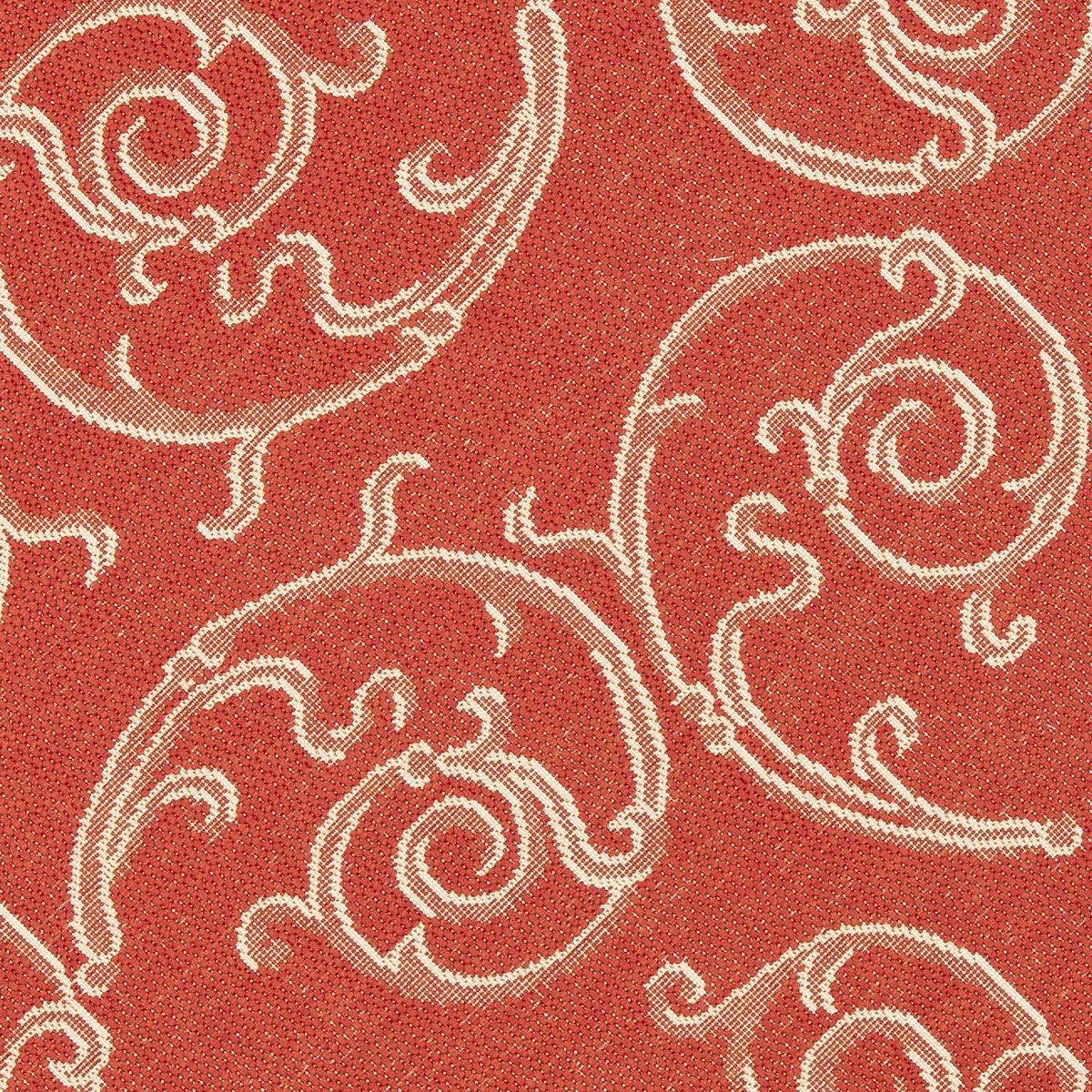 Stylish Courtyard Decor - Luxurious Power Loomed Indoor and Outdoor Area Rug Featuring an Elegant Vine Scroll Pattern