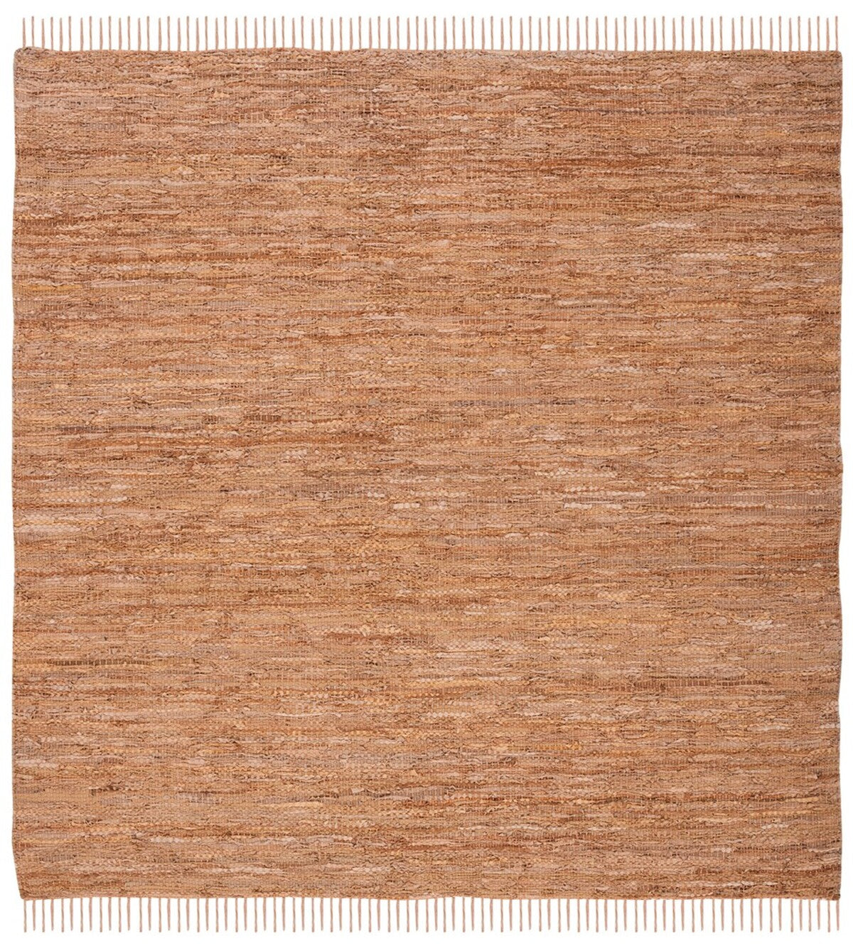 Eco-Friendly 90% Recycled Leather Vintage 501 Contemporary Flat Weave Rug