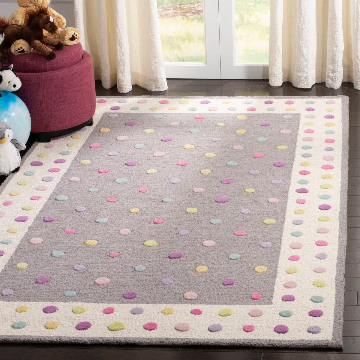 Luxurious Kids' SFK101 Hand - Tufted 100% Indian Wool Rug for a Cozy Room Decor
