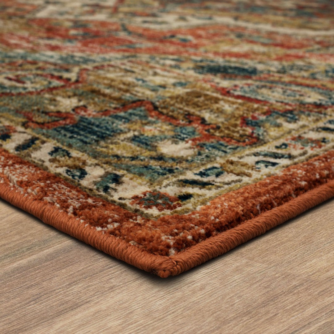 Sustainable and Stylish Elements Vintage Persian-Inspired Area Rug, Easy to Care