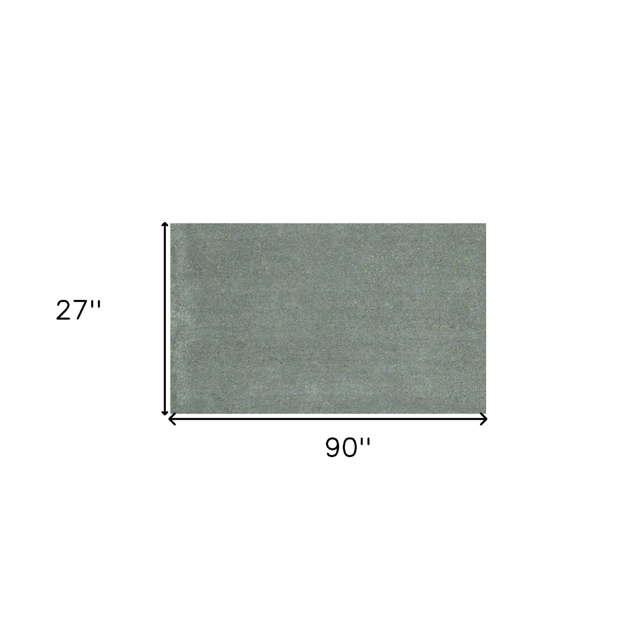 Hand-Woven Polyester Slate Shag Area Rug with Cotton Backing for Modern Home Decor