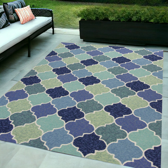 Handmade Blue Moroccan Outdoor Rugs for Indoor/Outdoor Spaces, Adding Warmth & Style