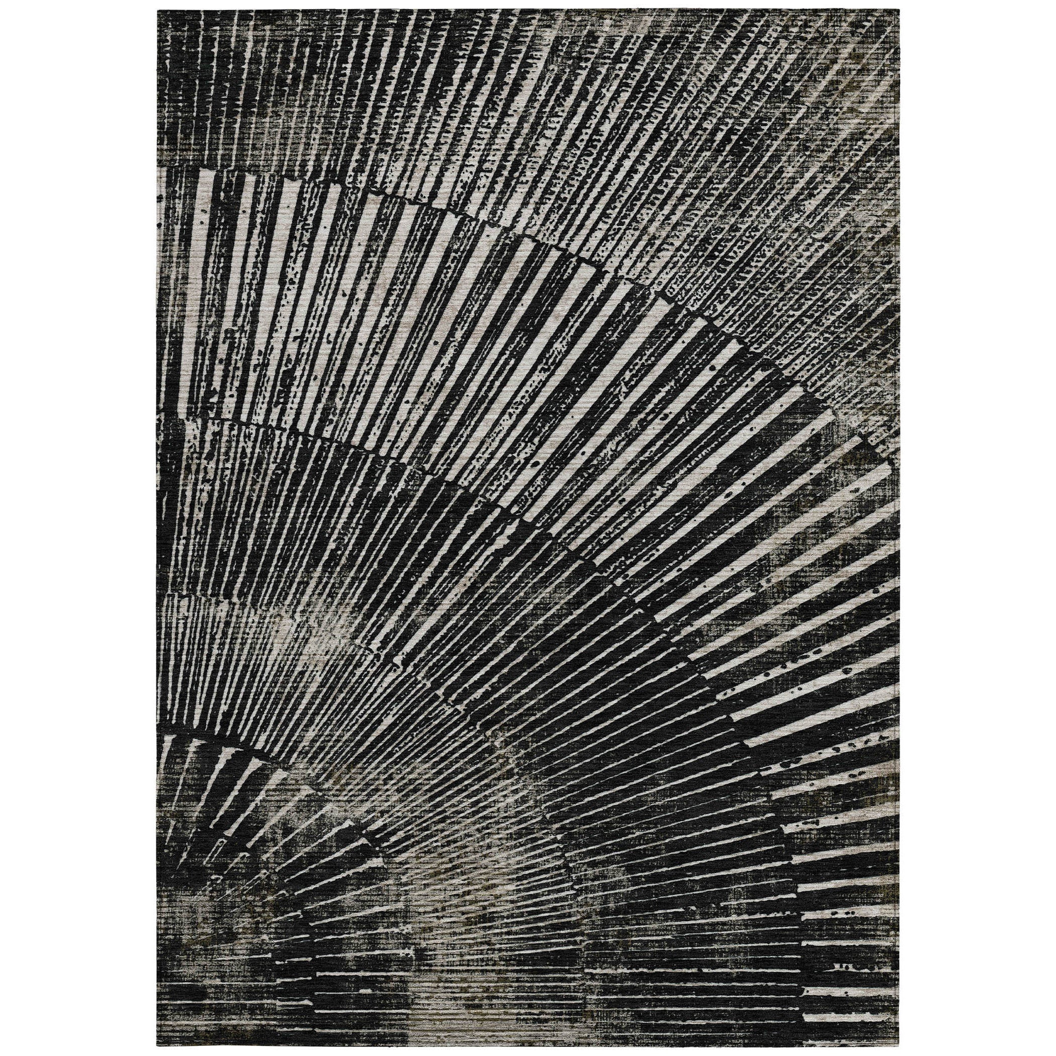 Stylish and Contemporary Abstract Washable Non-Skid and Stain-Resistant Runner Rug Ideal for Both Indoor and Outdoor Spaces