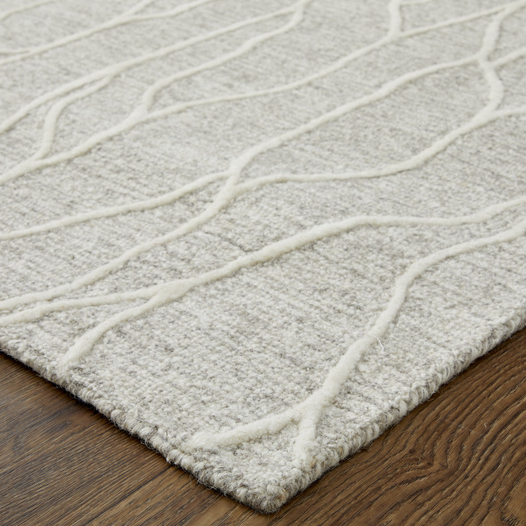 Exquisite Handmade Abstract Wool Area Runner Rug - Stain-Resistant, Fashionable Design for Family Homes with Kids and Pets