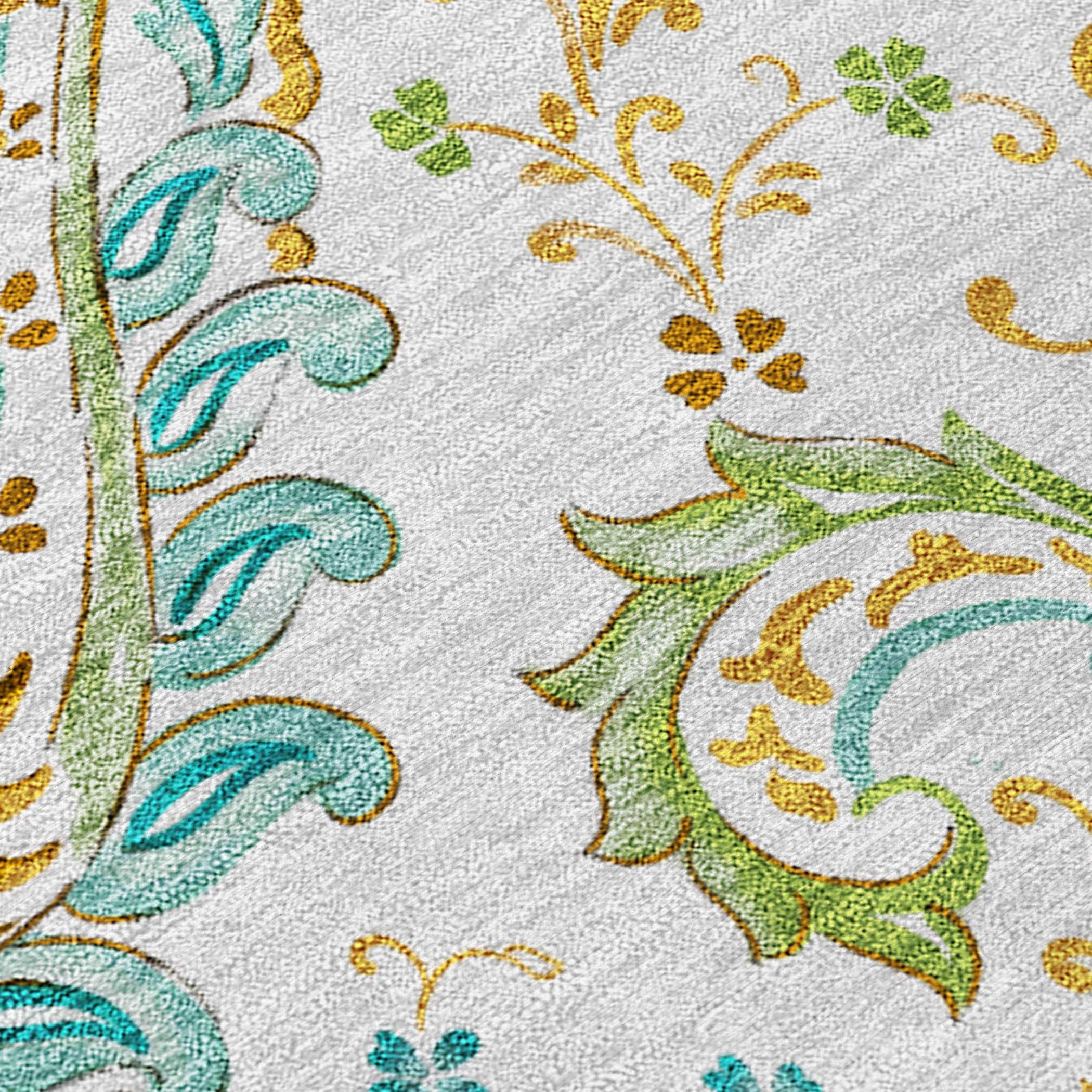 Stylish and Stain-Resistant Washable Outdoor Area Runner Rug with Paisley Pattern - Perfect for Spaces with Kids and Pets